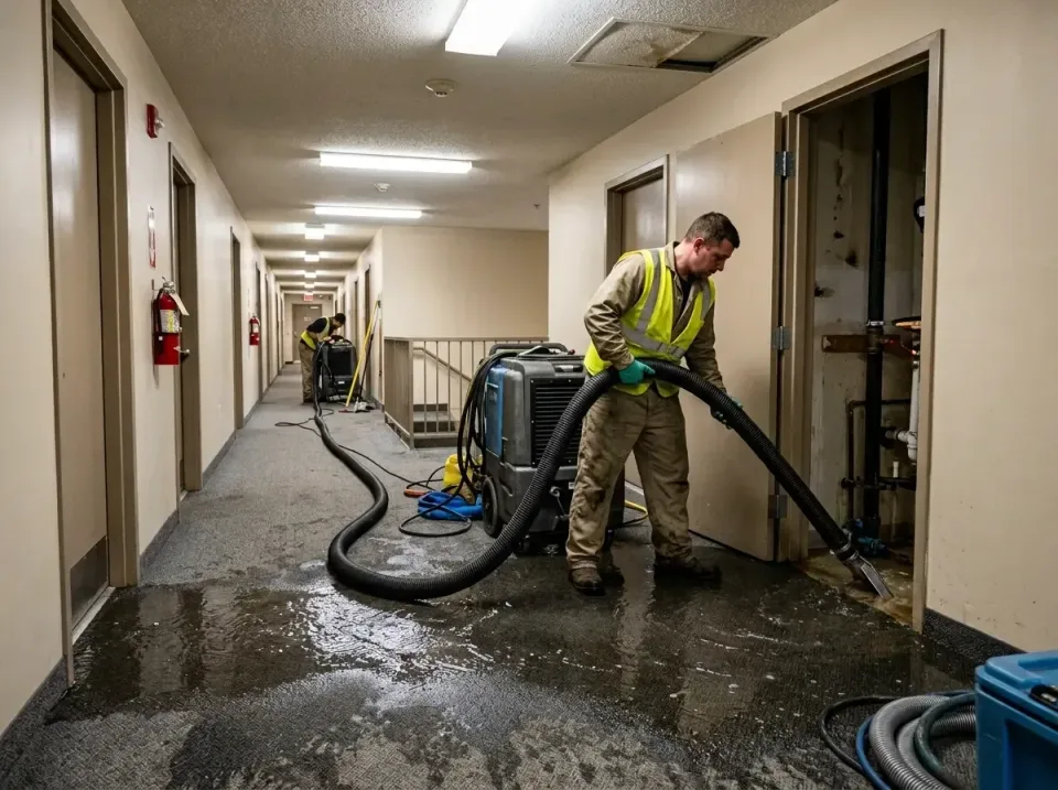 multi-unit-apartment-hallway-f-005 — frequently asked questions, Emergency Burst Pipe Water Extraction & Removal in Hermanto…